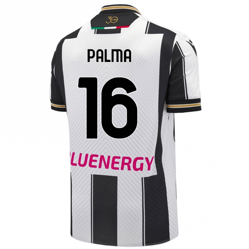 Kids Football Matteo Palma #16 White Black Home Jersey 2024/25 T-Shirt