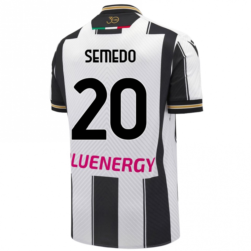 Kids Football Vivaldo Semedo #20 White Black Home Jersey 2024/25 T-Shirt