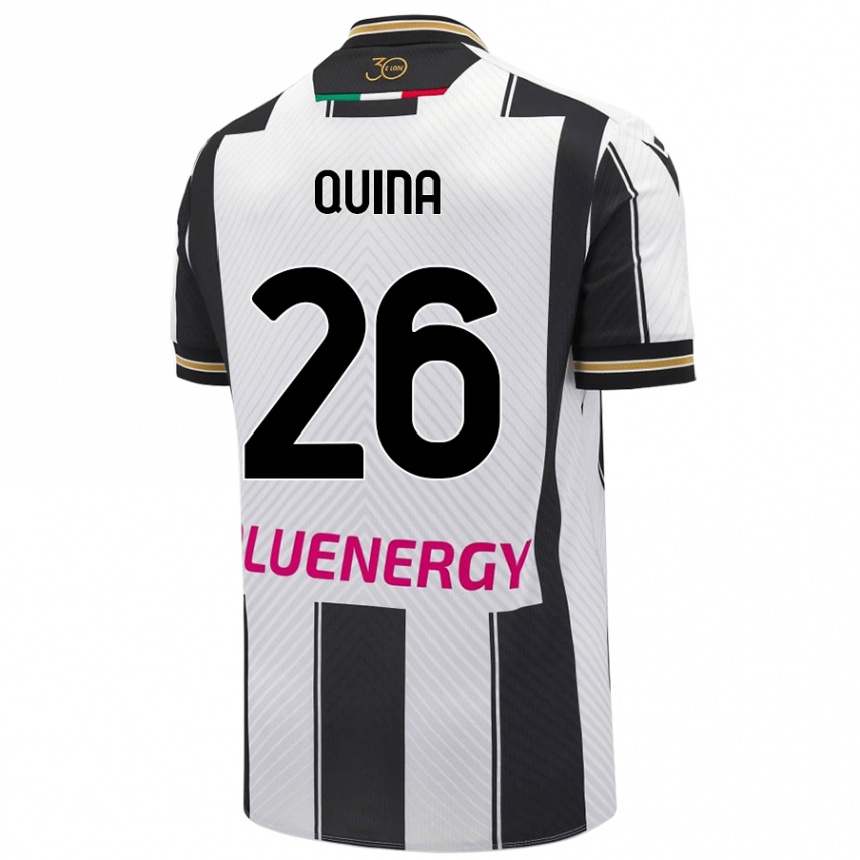 Kids Football Domingos Quina #26 White Black Home Jersey 2024/25 T-Shirt