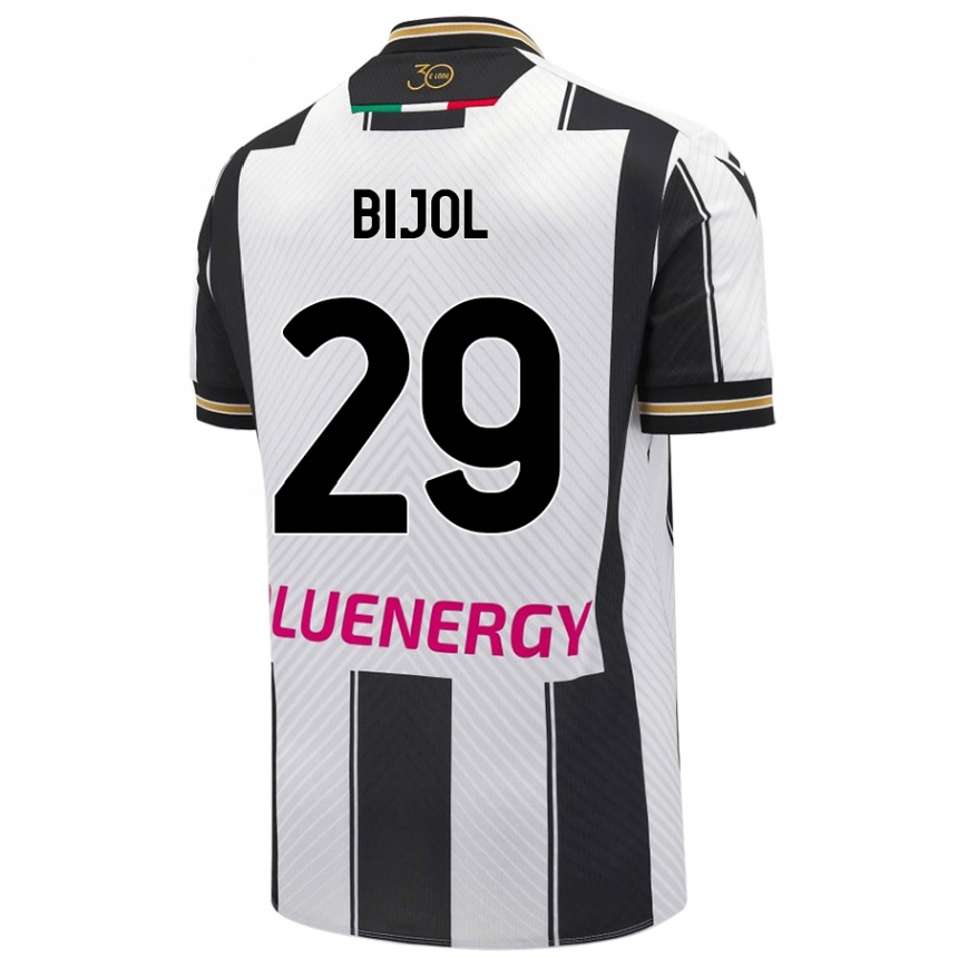 Kids Football Jaka Bijol #29 White Black Home Jersey 2024/25 T-Shirt