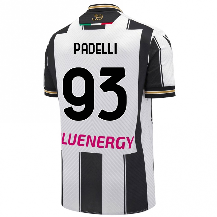 Kids Football Daniele Padelli #93 White Black Home Jersey 2024/25 T-Shirt