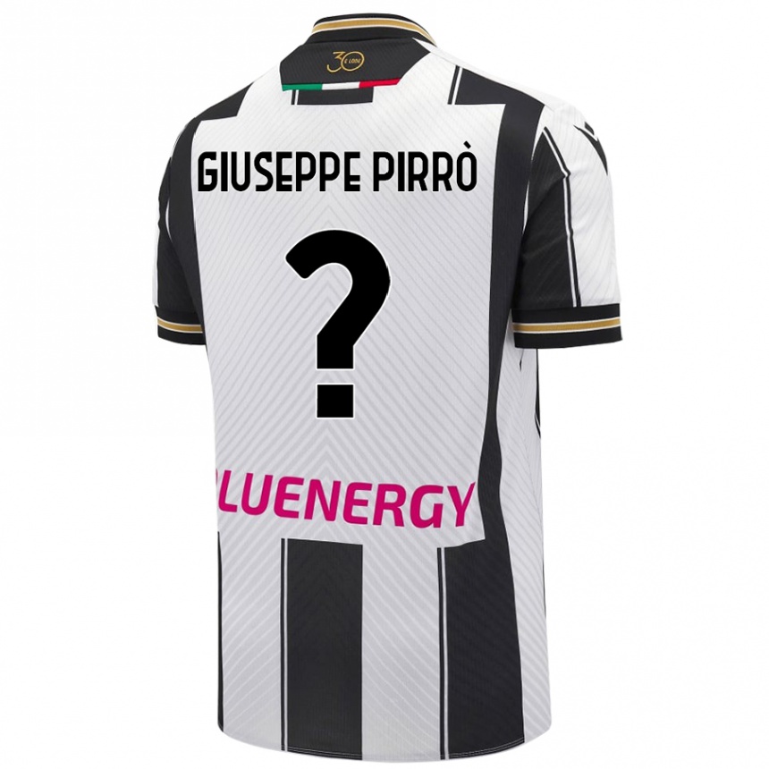 Kids Football Marco Giuseppe Pirrò #0 White Black Home Jersey 2024/25 T-Shirt