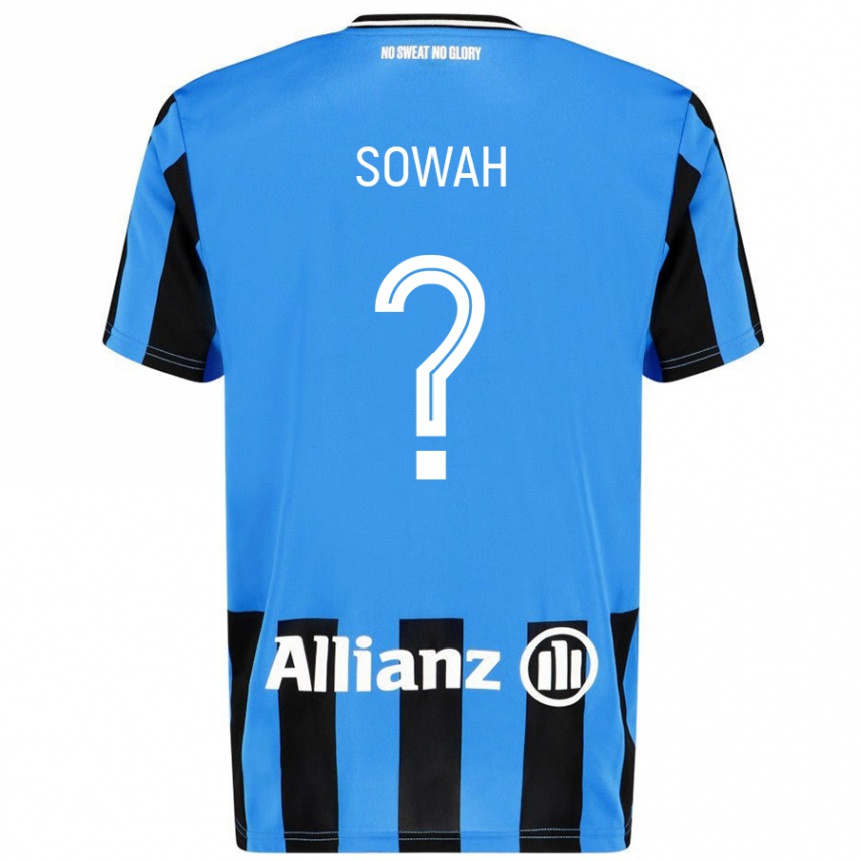 Kids Football Kamal Sowah #0 Sky Blue Black Home Jersey 2024/25 T-Shirt