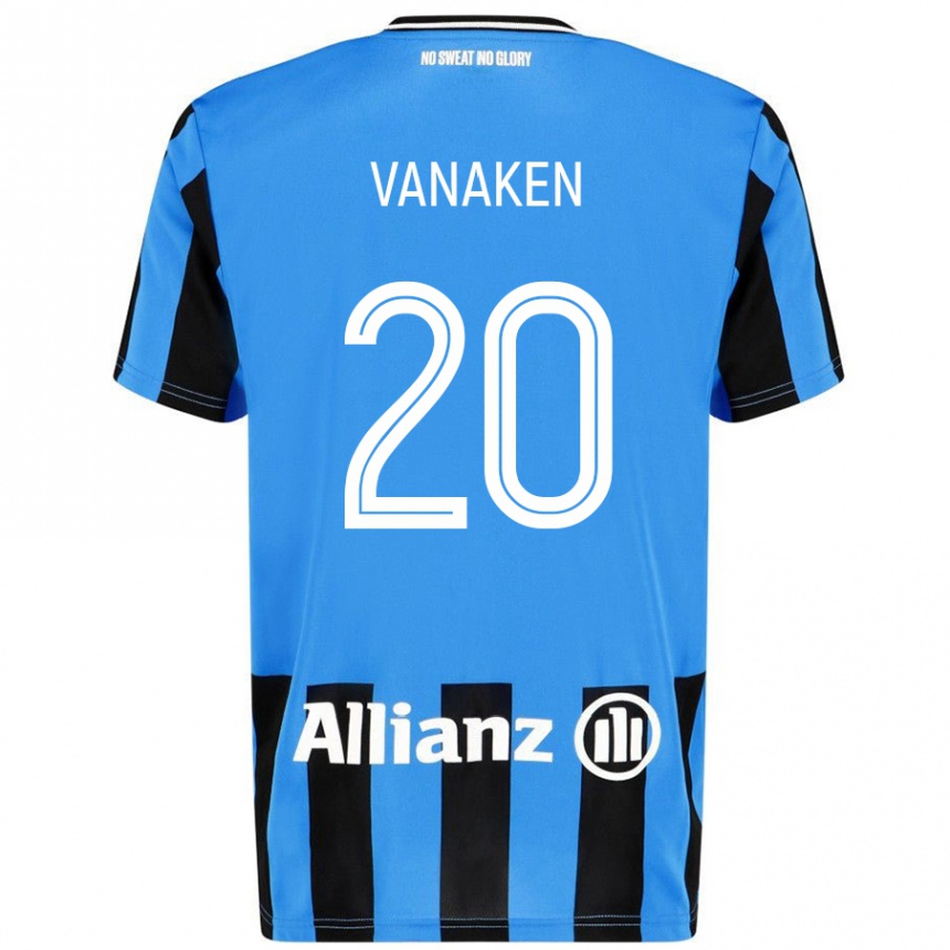 Kids Football Hans Vanaken #20 Sky Blue Black Home Jersey 2024/25 T-Shirt