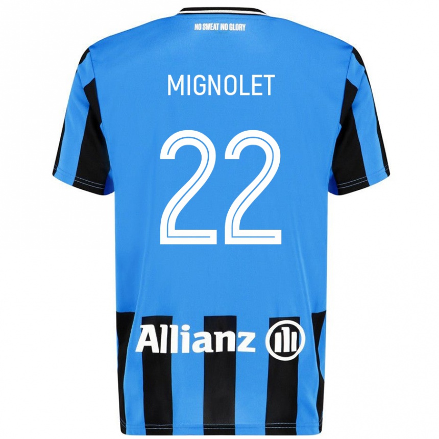 Kids Football Simon Mignolet #22 Sky Blue Black Home Jersey 2024/25 T-Shirt