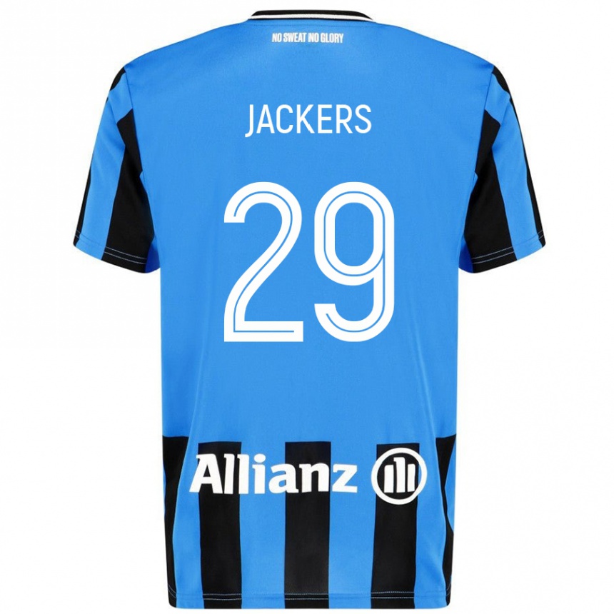 Kids Football Nordin Jackers #29 Sky Blue Black Home Jersey 2024/25 T-Shirt