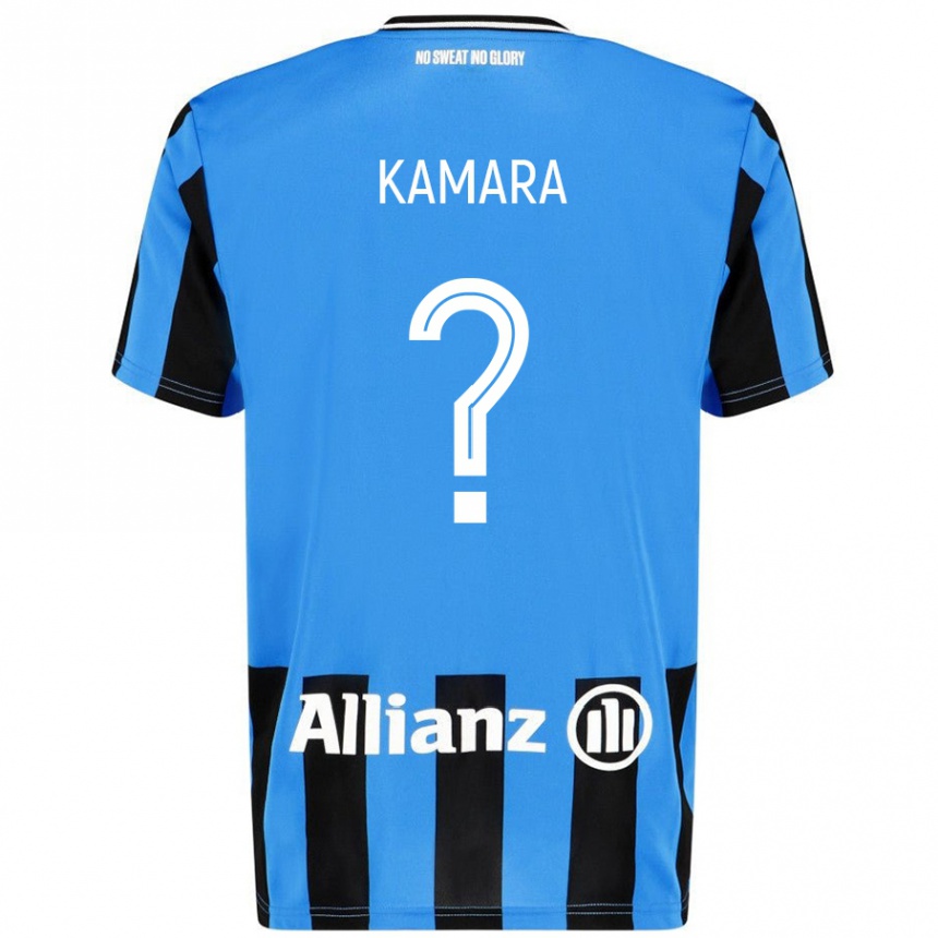 Kids Football Al-Hassan Kamara #0 Sky Blue Black Home Jersey 2024/25 T-Shirt