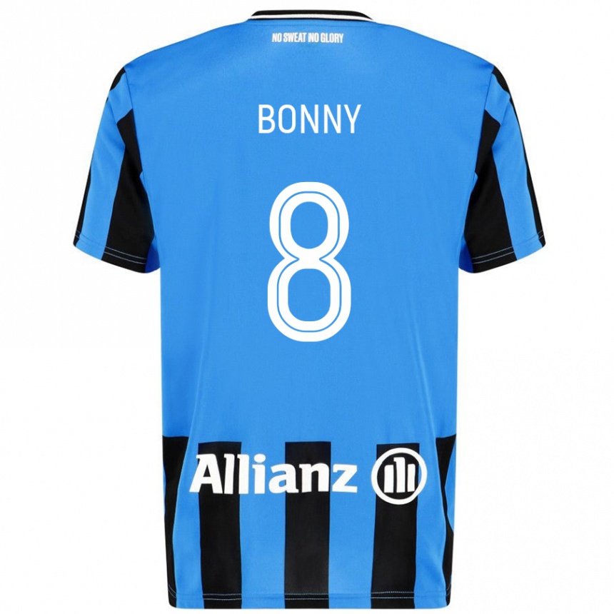 Kids Football Chionne Bonny #8 Sky Blue Black Home Jersey 2024/25 T-Shirt