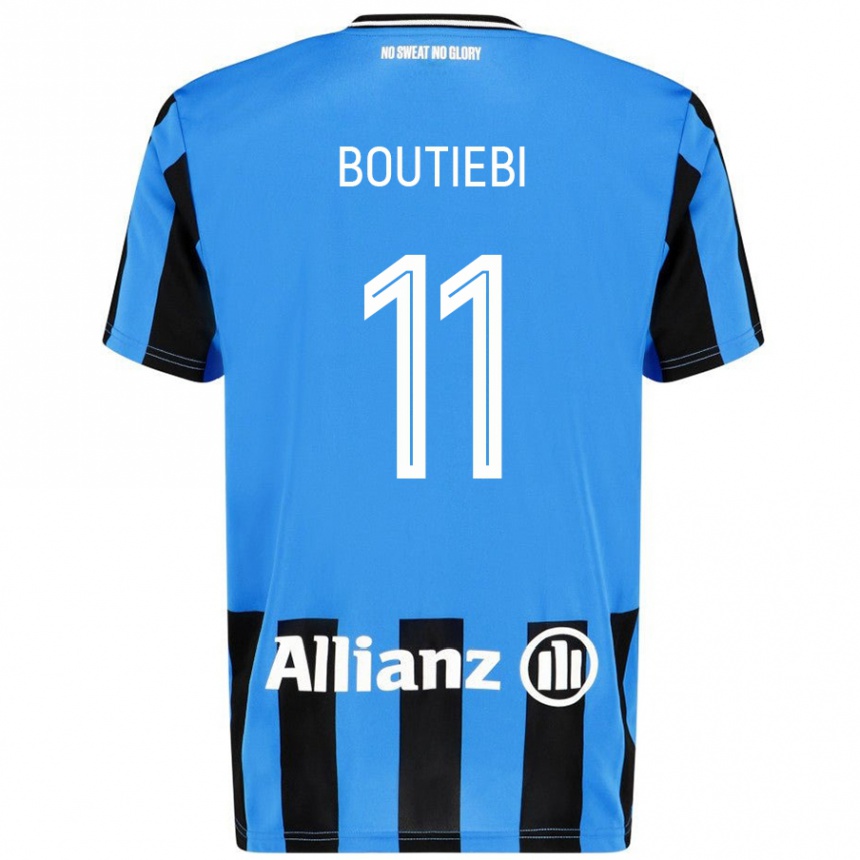 Kids Football Rania Boutiebi #11 Sky Blue Black Home Jersey 2024/25 T-Shirt