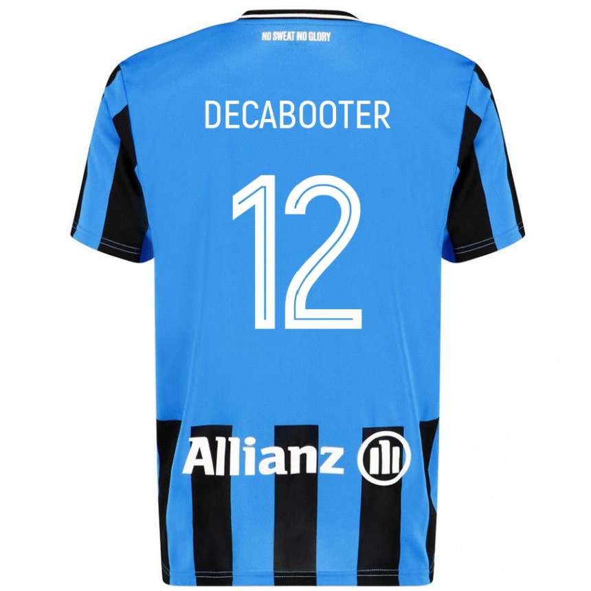 Kids Football Marith Decabooter #12 Sky Blue Black Home Jersey 2024/25 T-Shirt