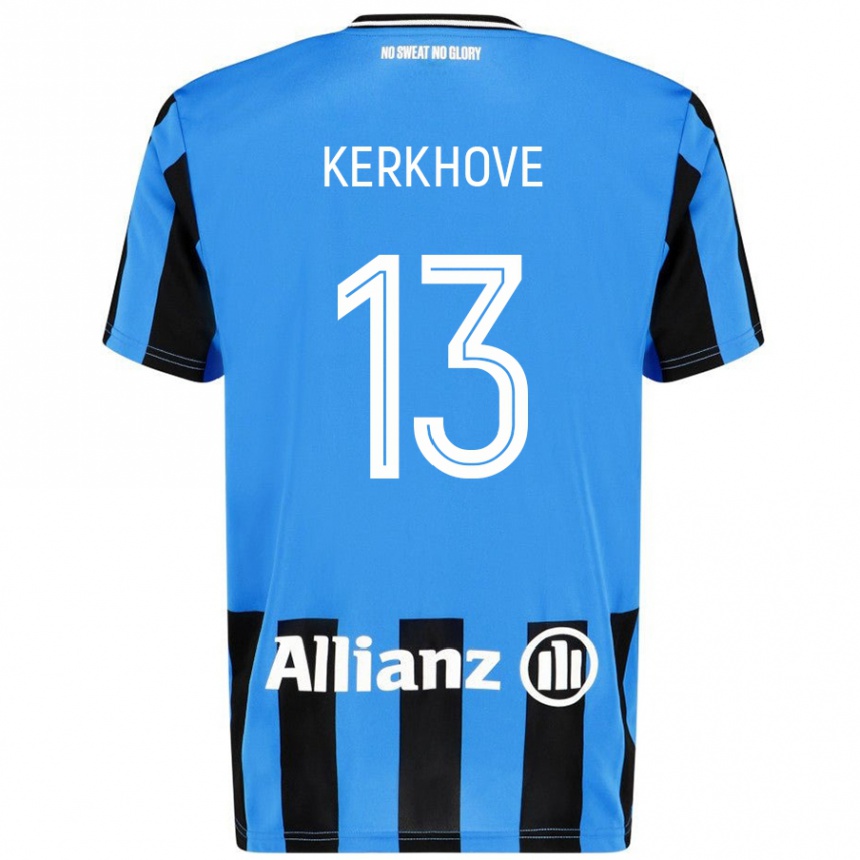 Kids Football Angel Kerkhove #13 Sky Blue Black Home Jersey 2024/25 T-Shirt