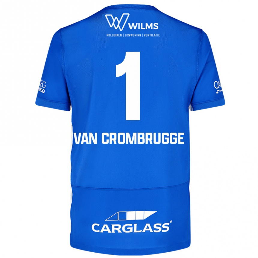 Kids Football Hendrik Van Crombrugge #1 Blue Home Jersey 2024/25 T-Shirt