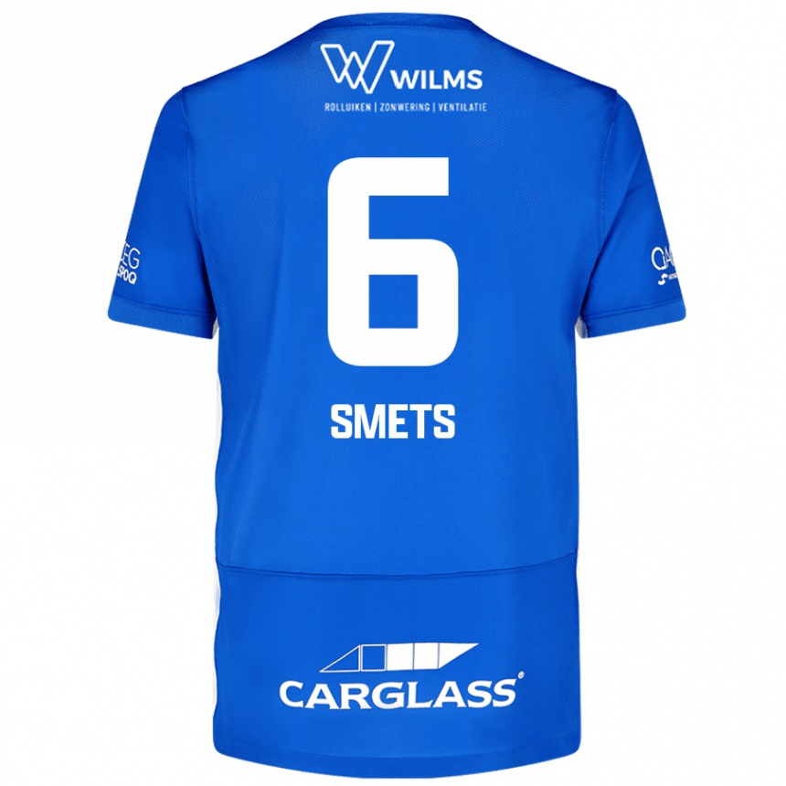 Kids Football Matte Smets #6 Blue Home Jersey 2024/25 T-Shirt