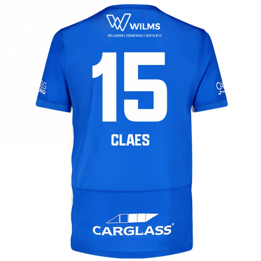 Kids Football Thomas Claes #15 Blue Home Jersey 2024/25 T-Shirt