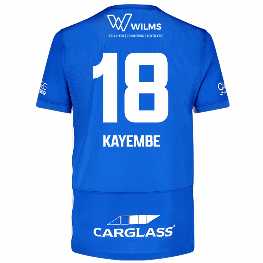 Kids Football Joris Kayembe #18 Blue Home Jersey 2024/25 T-Shirt