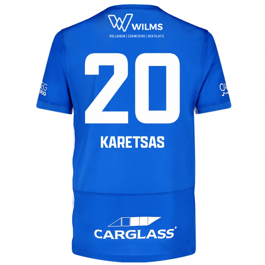 Kids Football Konstantinos Karetsas #20 Blue Home Jersey 2024/25 T-Shirt