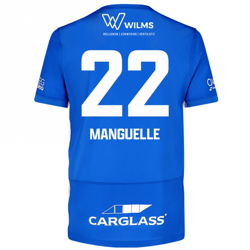 Kids Football Brad Manguelle #22 Blue Home Jersey 2024/25 T-Shirt