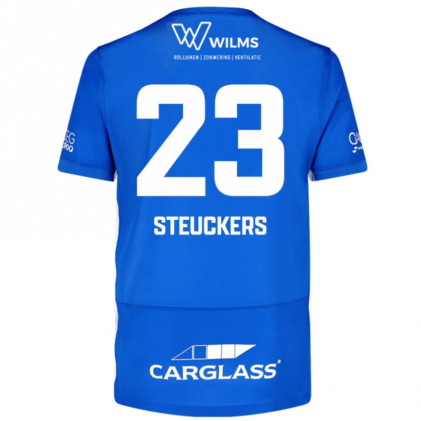 Kids Football Jarne Steuckers #23 Blue Home Jersey 2024/25 T-Shirt