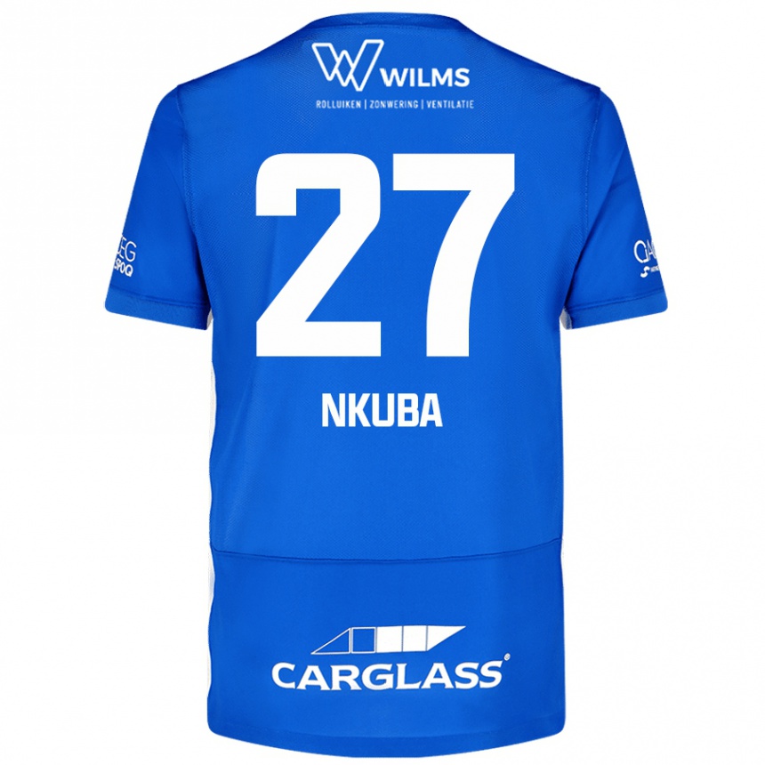 Kids Football Ken Nkuba #27 Blue Home Jersey 2024/25 T-Shirt