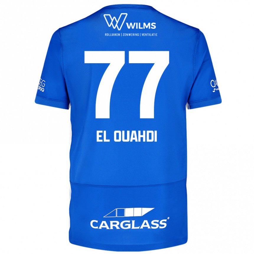 Kids Football Zakaria El Ouahdi #77 Blue Home Jersey 2024/25 T-Shirt