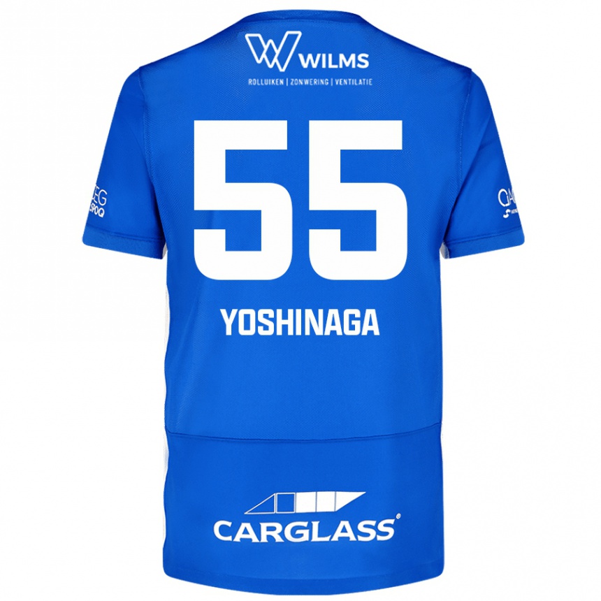 Kids Football Yumeki Yoshinaga #55 Blue Home Jersey 2024/25 T-Shirt