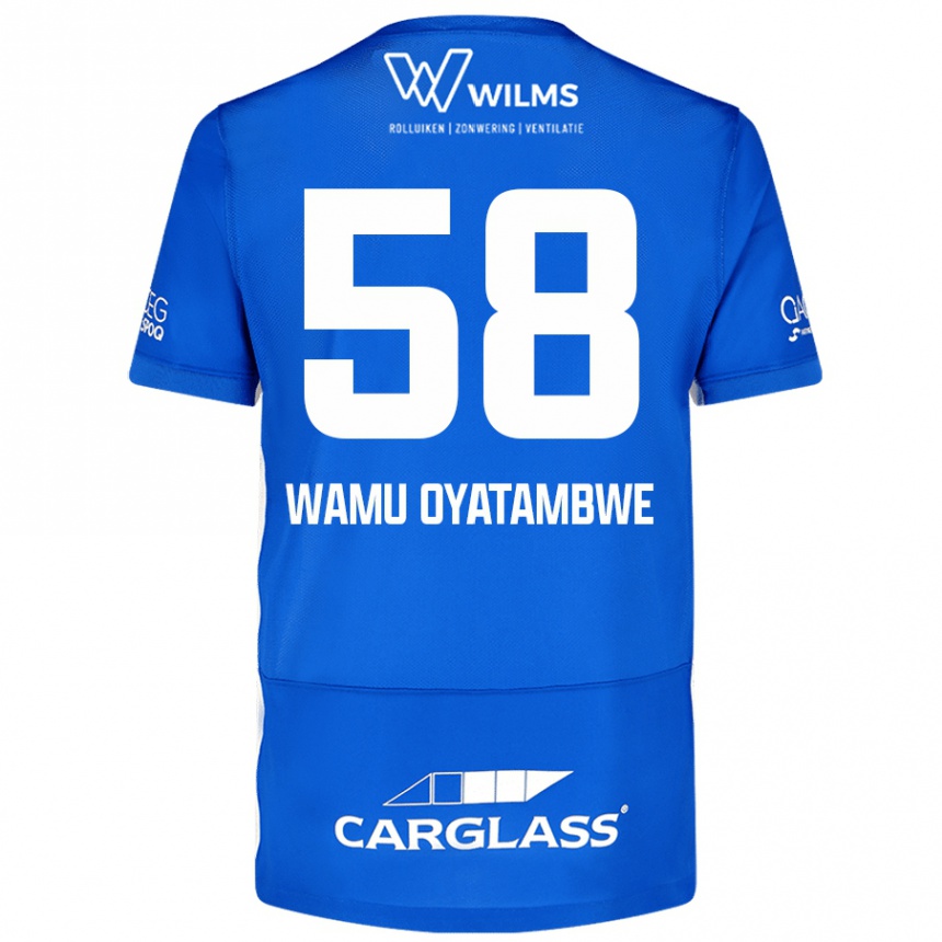 Kids Football Matthias Wamu Oyatambwe #58 Blue Home Jersey 2024/25 T-Shirt