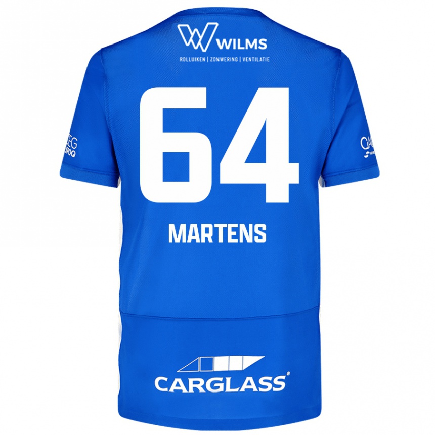 Kids Football Nolan Martens #64 Blue Home Jersey 2024/25 T-Shirt