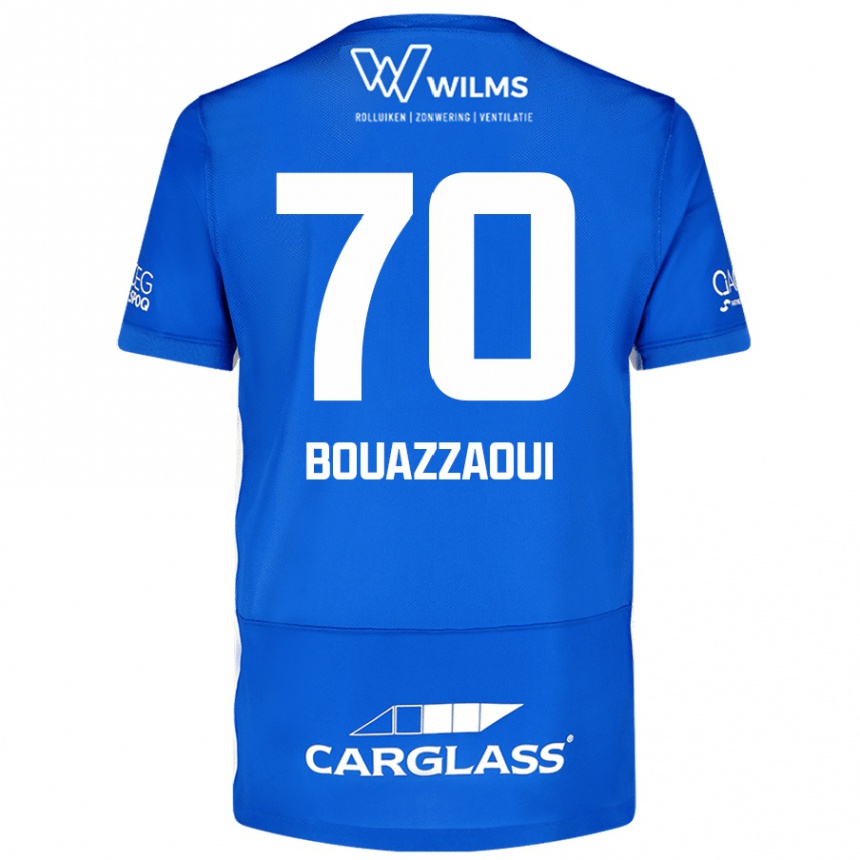 Kids Football Ilyas Bouazzaoui #70 Blue Home Jersey 2024/25 T-Shirt