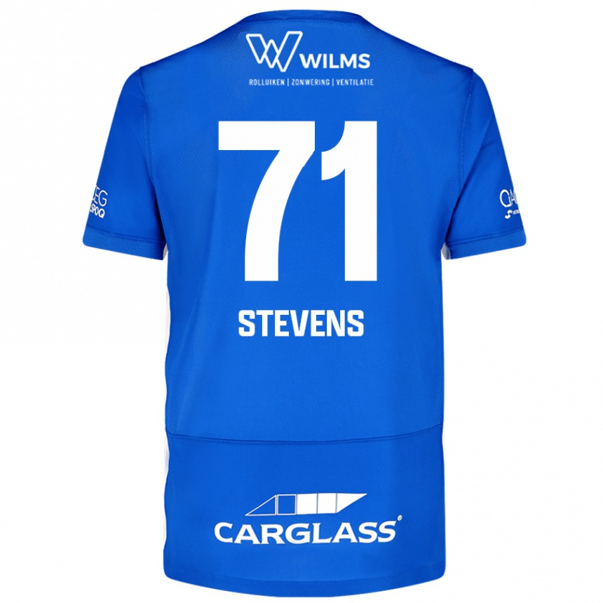 Kids Football Brent Stevens #71 Blue Home Jersey 2024/25 T-Shirt