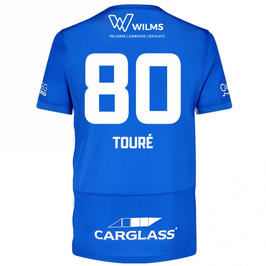 Kids Football Saïdou Touré #80 Blue Home Jersey 2024/25 T-Shirt