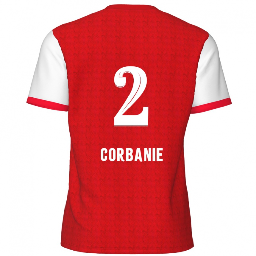 Kids Football Kobe Corbanie #2 Red White Home Jersey 2024/25 T-Shirt