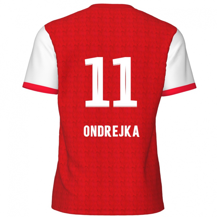 Kids Football Jacob Ondrejka #11 Red White Home Jersey 2024/25 T-Shirt