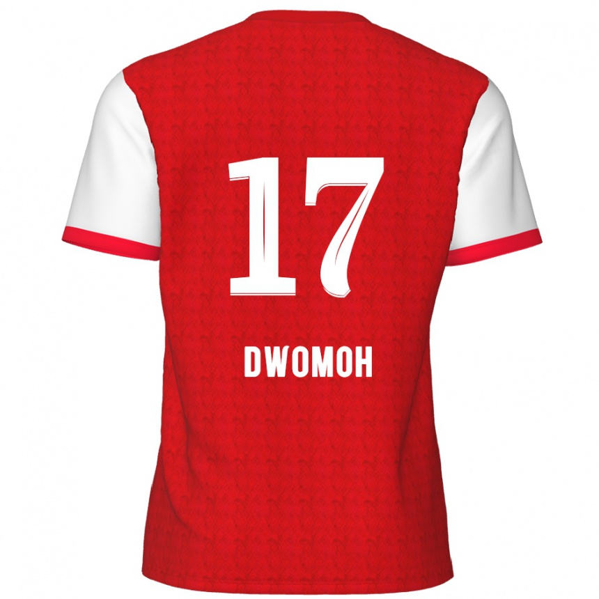 Kids Football Pierre Dwomoh #17 Red White Home Jersey 2024/25 T-Shirt