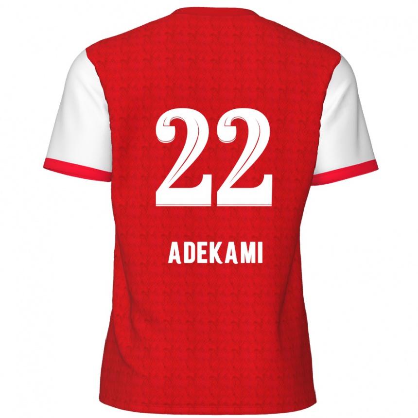 Kids Football Farouck Adekami #22 Red White Home Jersey 2024/25 T-Shirt