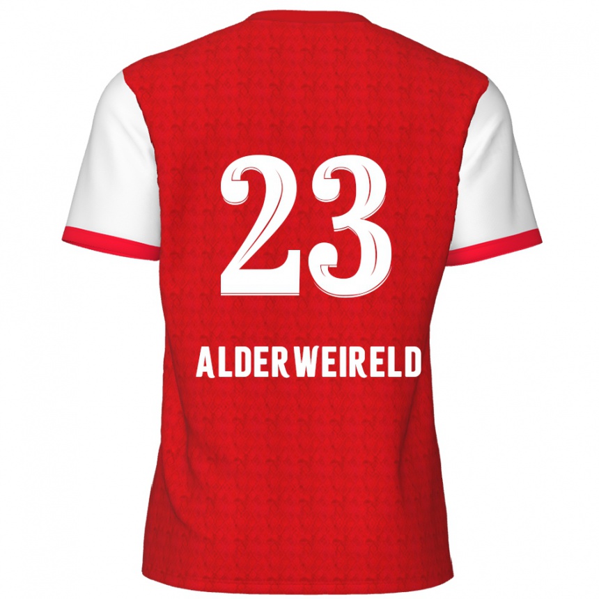 Kids Football Toby Alderweireld #23 Red White Home Jersey 2024/25 T-Shirt