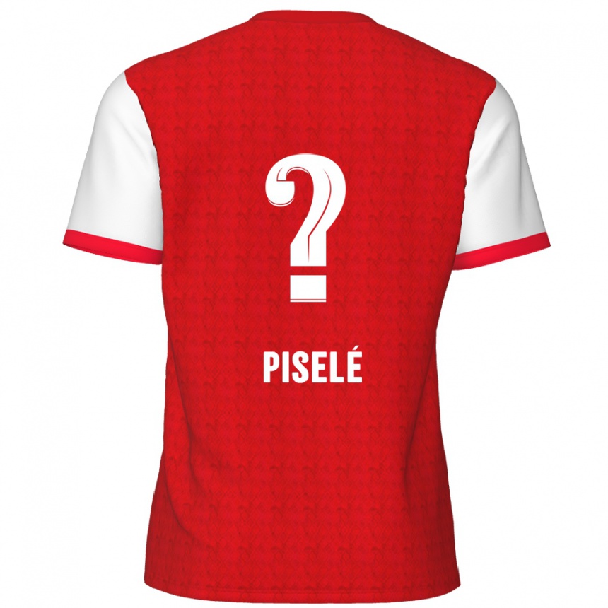 Kids Football Lowie Piselé #0 Red White Home Jersey 2024/25 T-Shirt