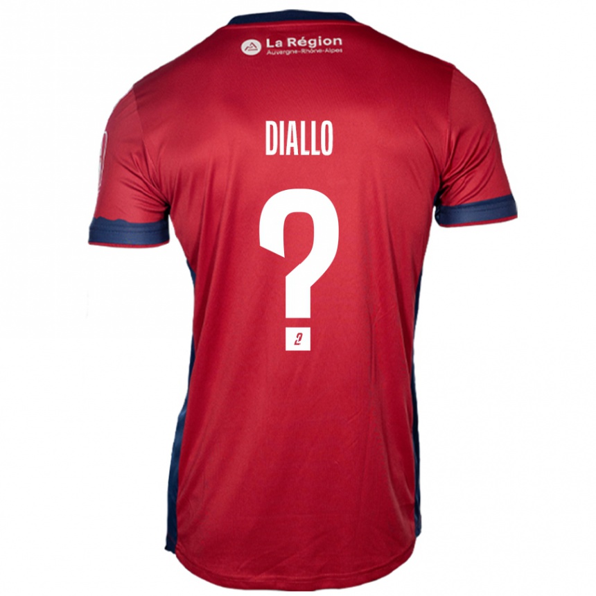 Kids Football Baïla Diallo #0 Light Burgundy Home Jersey 2024/25 T-Shirt