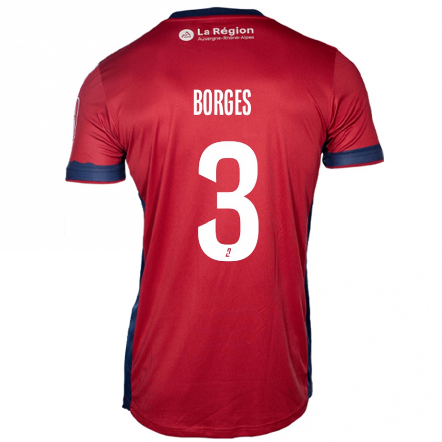 Kids Football Neto Borges #3 Light Burgundy Home Jersey 2024/25 T-Shirt