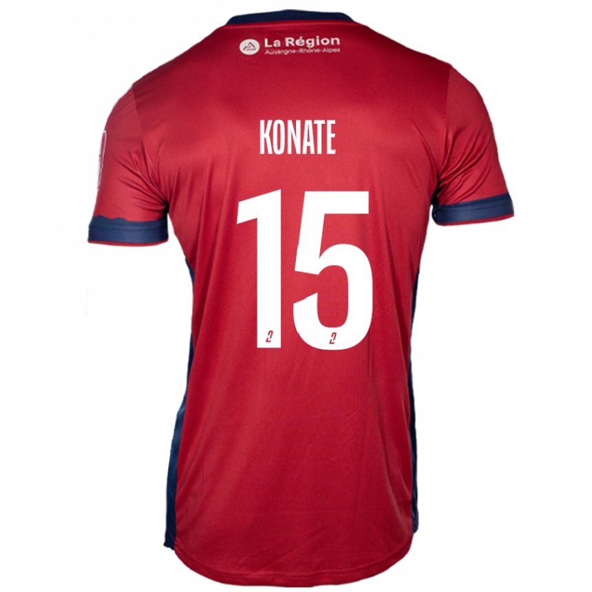 Kids Football Cheick Oumar Konaté #15 Light Burgundy Home Jersey 2024/25 T-Shirt