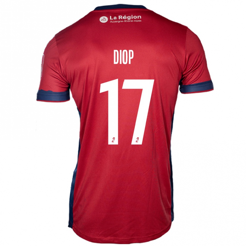 Kids Football Ousmane Diop #17 Light Burgundy Home Jersey 2024/25 T-Shirt