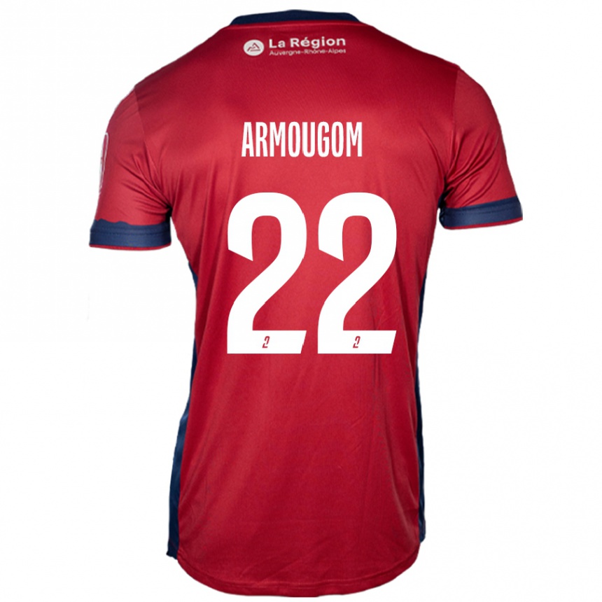 Kids Football Yoël Armougom #22 Light Burgundy Home Jersey 2024/25 T-Shirt