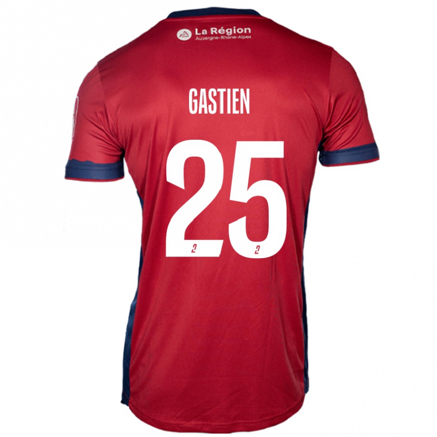 Kids Football Johan Gastien #25 Light Burgundy Home Jersey 2024/25 T-Shirt