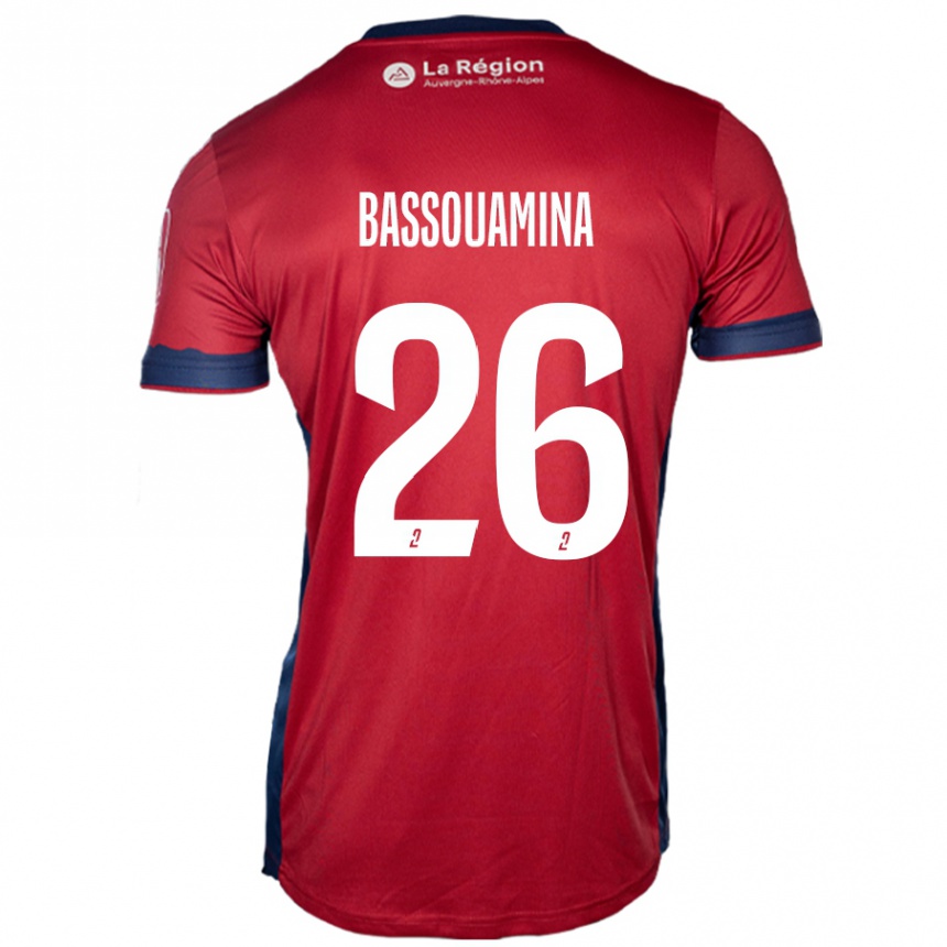 Kids Football Mons Bassouamina #26 Light Burgundy Home Jersey 2024/25 T-Shirt