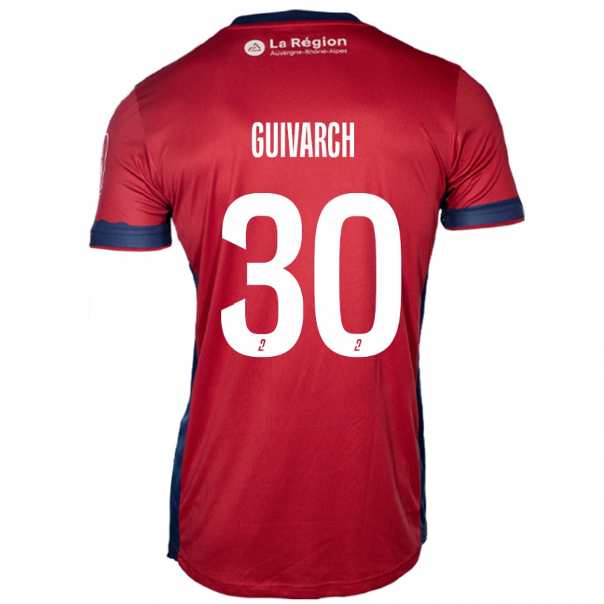 Kids Football Théo Guivarch #30 Light Burgundy Home Jersey 2024/25 T-Shirt