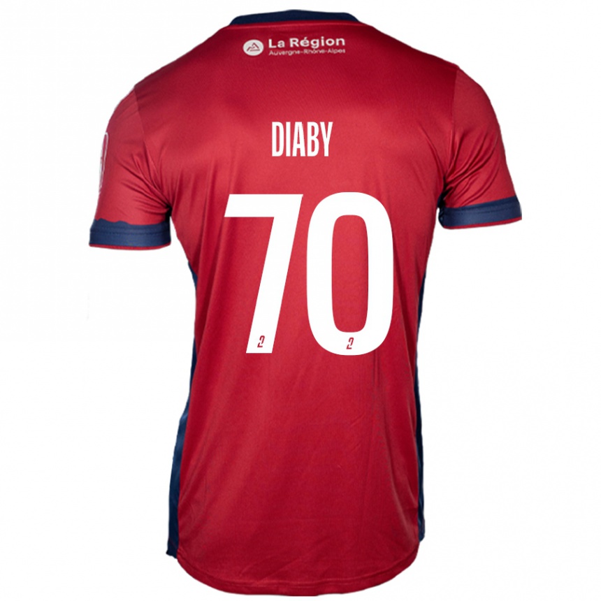 Kids Football Yadaly Diaby #70 Light Burgundy Home Jersey 2024/25 T-Shirt