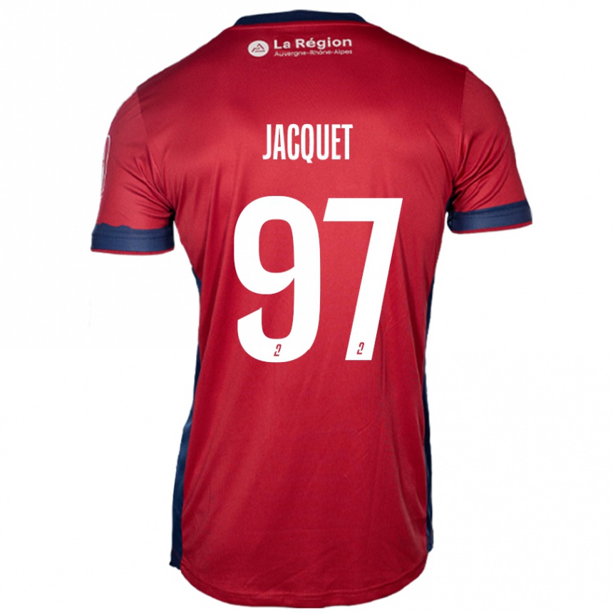 Kids Football Jérémy Jacquet #97 Light Burgundy Home Jersey 2024/25 T-Shirt