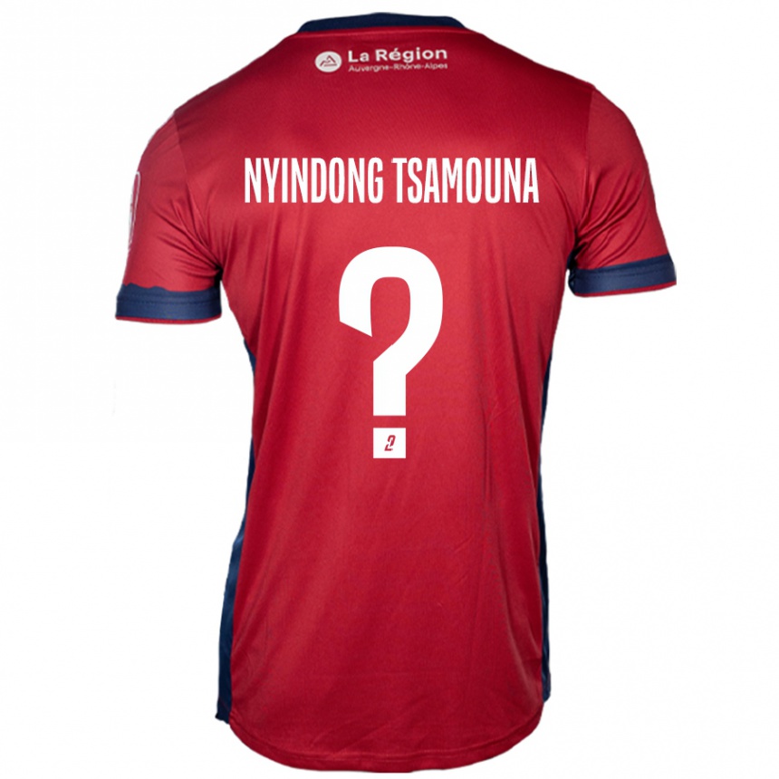 Kids Football Jean Nyindong Tsamouna #0 Light Burgundy Home Jersey 2024/25 T-Shirt