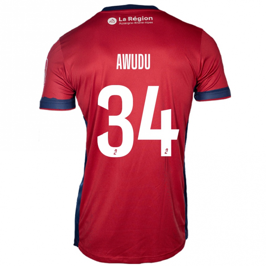 Kids Football Sumaila Awudu #34 Light Burgundy Home Jersey 2024/25 T-Shirt