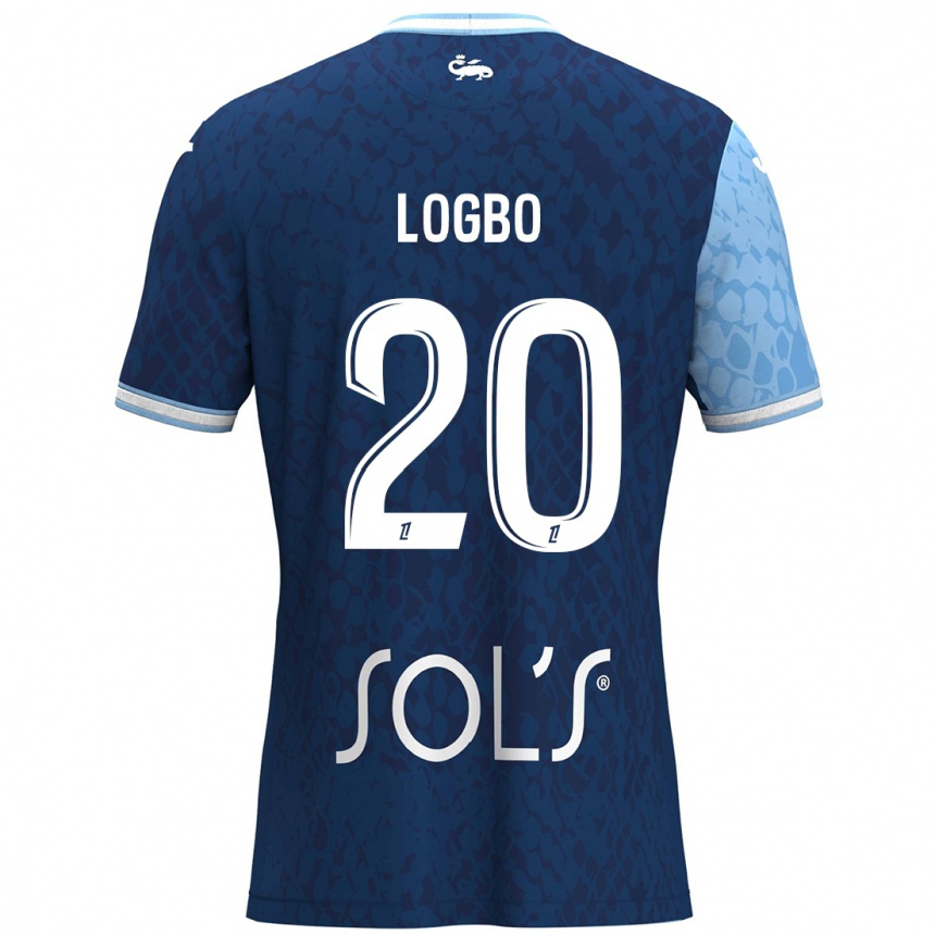 Kids Football Andy Logbo #20 Sky Blue Dark Blue Home Jersey 2024/25 T-Shirt