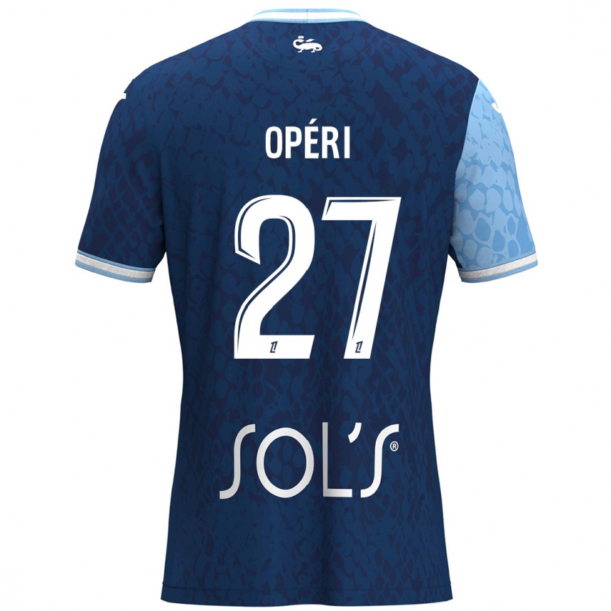 Kids Football Christopher Operi #27 Sky Blue Dark Blue Home Jersey 2024/25 T-Shirt